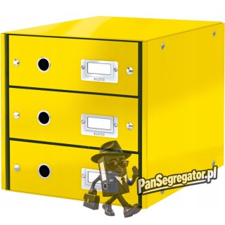 Pojemnik z 3 szufladami Leitz C&S, żółty 60480016