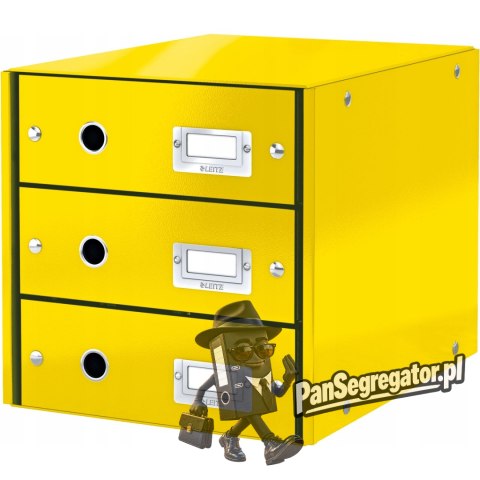 Pojemnik z 3 szufladami Leitz C&S, żółty 60480016
