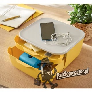 Pojemnik z szufladami Cosy, żółty 53570019