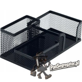 Przybornik na biurko czarny metalowy MW-218 120-1334 GRAND