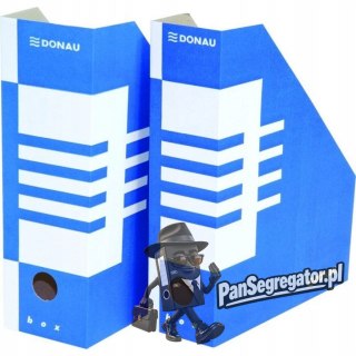 Pudełko na czasopisma składany kartonowy A4/ 800mm niebieski 7649001PL- 10 DONAU