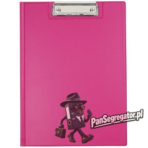 Teczka z klipsem na dokumenty Clipboard A4 różowa KKL-04-03 BIURFOL
