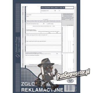 601-1 Zgłoszenie reklamacji MICHALCZYK&PROKOP A4 40 kartek