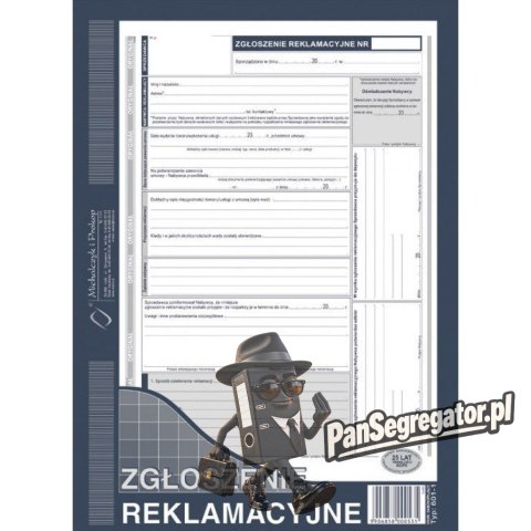 601-1 Zgłoszenie reklamacji MICHALCZYK&PROKOP A4 40 kartek