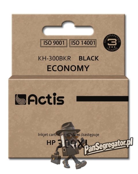 Actis KH-300BKR Tusz (zamiennik HP 300XL CC641EE; Standard; 15 ml; czarny)