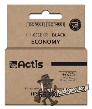 Actis KH-653BKR Tusz (zamiennik HP 653XL 3YM75AE; Premium; 20ml; 575 stron; czarny)