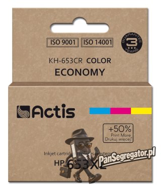 Actis KH-653CR Tusz (zamiennik HP 653XL 3YM74AE; Premium; 18ml; 300 stron; kolorowy)