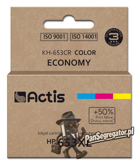 Actis KH-653CR Tusz (zamiennik HP 653XL 3YM74AE; Premium; 18ml; 300 stron; kolorowy)