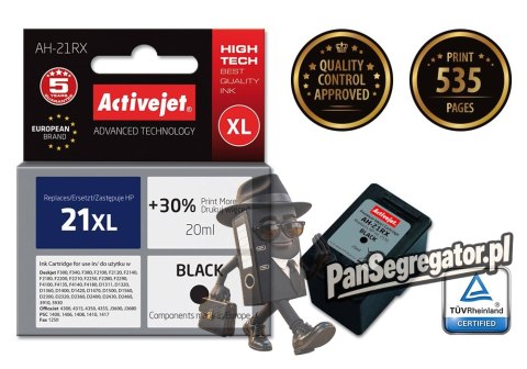 Activejet AH-21RX Tusz (zamiennik HP 21XL C9351A; Premium; 20 ml; czarny)