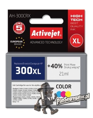 Activejet AH-300CRX Tusz (zamiennik HP 300XL CC644EE; Premium; 21 ml; kolor)