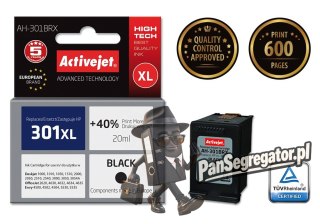 Activejet AH-301BRX Tusz (zamiennik HP 301XL CH563EE; Premium; 20 ml; czarny)
