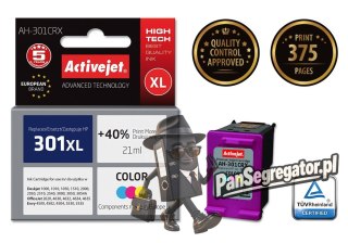 Activejet AH-301CRX Tusz (zamiennik HP 301XL CH564EE; Premium; 21 ml; kolor)