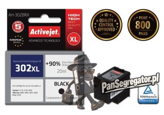 Activejet AH-302BRX Tusz (zamiennik HP 302XL F6U68AE; Premium; 20 ml; czarny)