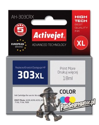 Activejet AH-303CRX Tusz (zamiennik HP 303XL T6N03AE; Premium; 18ml; kolor)