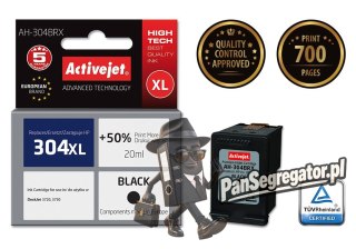 Activejet AH-304BRX Tusz (zamiennik HP 304XL N9K08AE; Premium; 20 ml; czarny)