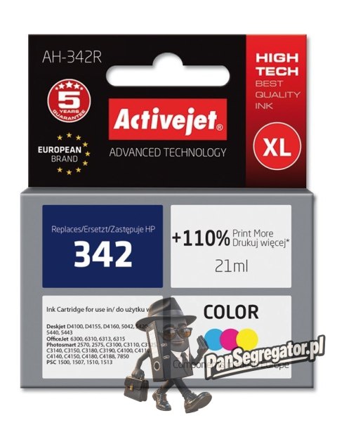 Activejet AH-342R Tusz (zamiennik HP 342 C9361EE; Premium; 21 ml; kolor)