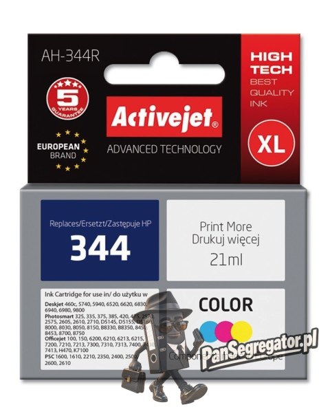 Activejet AH-344R Tusz (zamiennik HP 344 C9363EE; Premium; 21 ml; kolor)