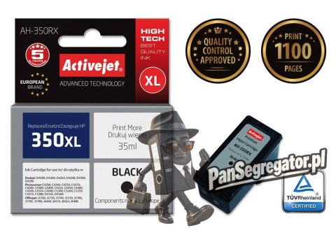 Activejet AH-350RX Tusz (zamiennik HP 350XL CB336EE; Premium; 35 ml; czarny)