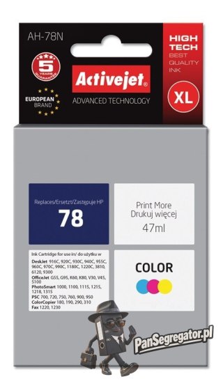 Activejet AH-78N Tusz (zamiennik HP 78 C6578D; Supreme; 47 ml; kolor)