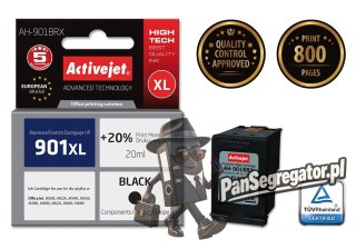 Activejet AH-901BRX Tusz (zamiennik HP 901XL CC654AE; Premium; 20 ml; czarny)