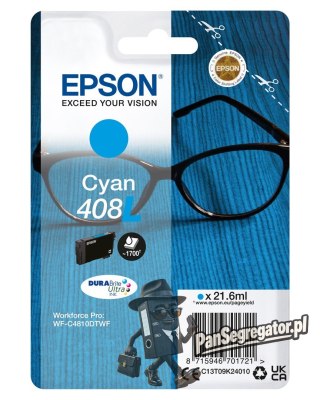 Epson 408L DURABrite Ultra nabój z tuszem 1 szt. Oryginalny Wysoka (XL) wydajność Cyjan
