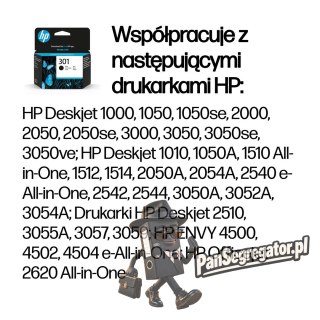 HP 301 oryginalny wkład atramentowy czarny