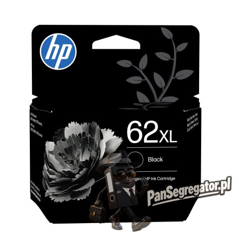 HP 62 oryginalny wkład atramentowy czarny