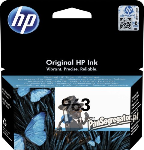 HP 963 oryginalny wkład atramentowy błękitny