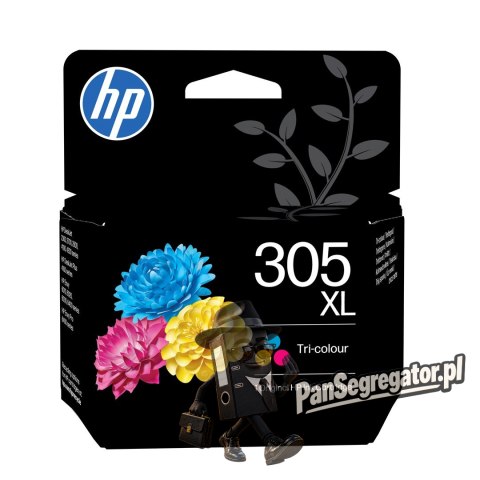 HP Oryginalny trójkolorowy wkład atramentowy o dużej wydajności 305XL