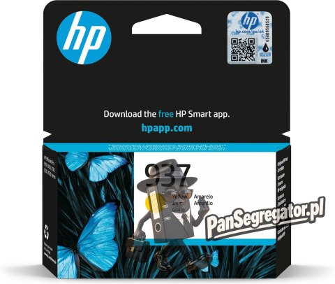 HP Oryginalny wkład z żółtym atramentem 937