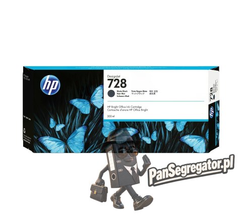 HP Wkład z atramentem czarnym matowym DesignJet 728 o pojemności 300 ml