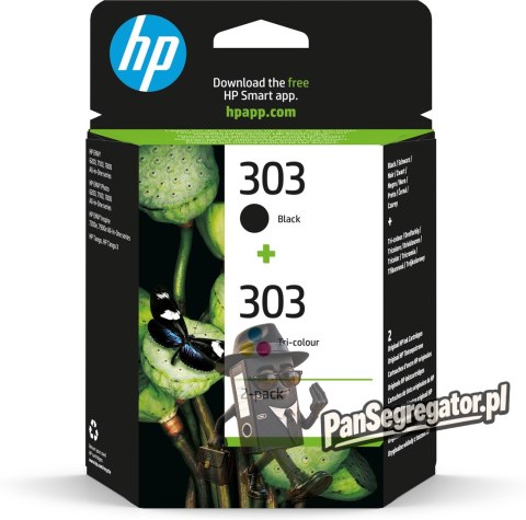 HP Zestaw 2 oryginalnych tuszów 303: czarny i trójkolorowy