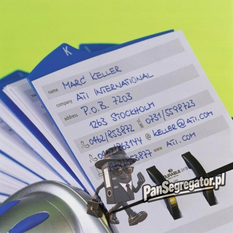 Kartoteka obrotowa na 500kart srebrna 241623 TELINDEX DURABLE