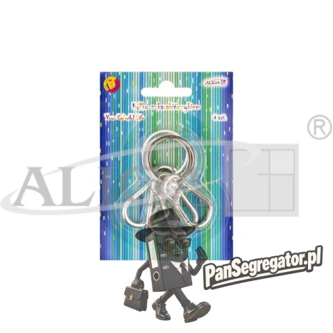 Kółka z karabińczykiem srebrne 4szt. PH-2653 ALIGA