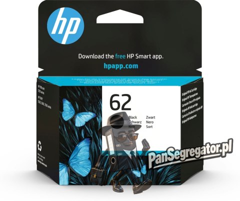 Tusz HP czarny HP 62, HP62=C2P04A, 200 str.
