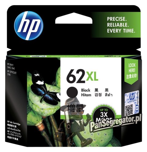 Tusz HP czarny HP 62XL, HP62XL=C2P05A, 600 str.