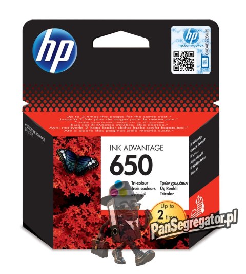 Tusz HP kolor HP 650, HP650=CZ102AE, 200 str.