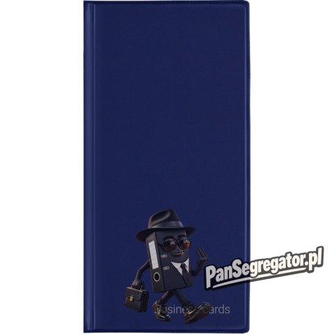 Wizytownik Etui na 96 wizytówek Premium granatowy WI-24-02 BIURFOL