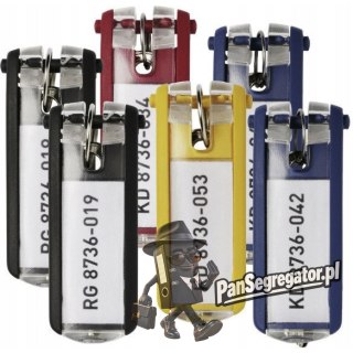 Zawieszki do kluczy (6szt.) mix 195700 DURABLE KEY CLIP