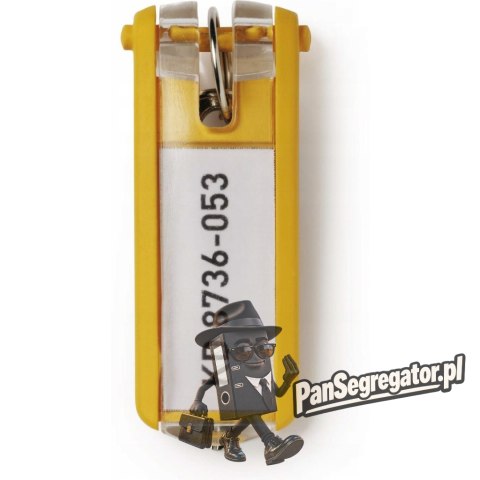 Zawieszki do kluczy (6szt.) żółte 195704 DURABLE KEY CLIP