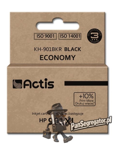 Actis KH-901BKR Tusz (zamiennik HP 901XL CC654AE; Standard; 20 ml; czarny)