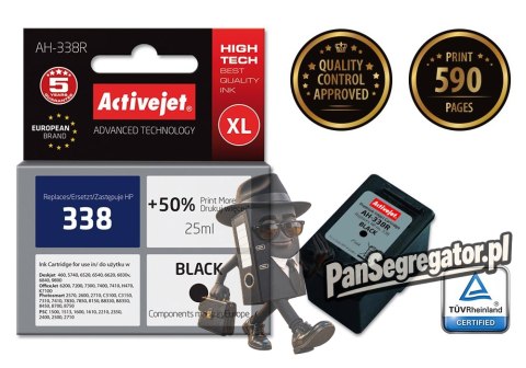 Activejet AH-338R Tusz (zamiennik HP 338 C8765EE; Premium; 25 ml; czarny)