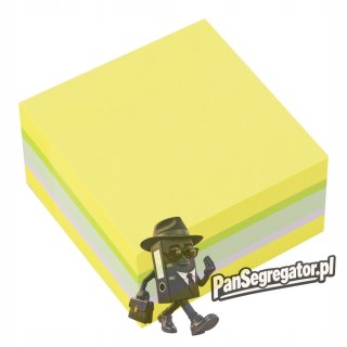 Bloczek samoprzylepny 75x75mm 400k mix kolorów neon cytrus D.RECT (110624)