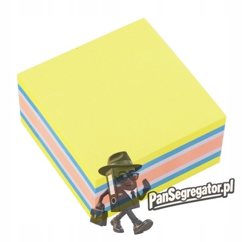 Bloczek samoprzylepny 75x75mm 400k mix neon mango D.RECT (110626)