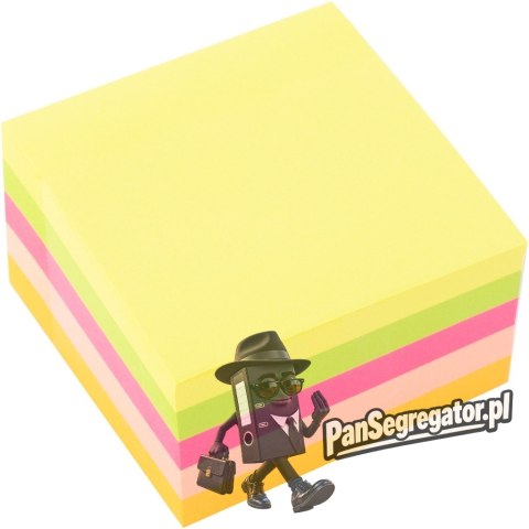 Bloczek samoprzylepny 75x75mm 400k neonowy D.RECT (009328)