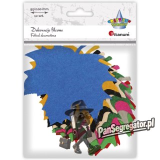 Dekoracje filcowe LIŚCIE KLONU 12szt. 100x95mm 461753 TITANUM