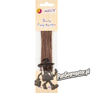 Druty flotystyczne DA-4008 brązowe rozm. 0,5mm x 18cm 120szt. ALIGA