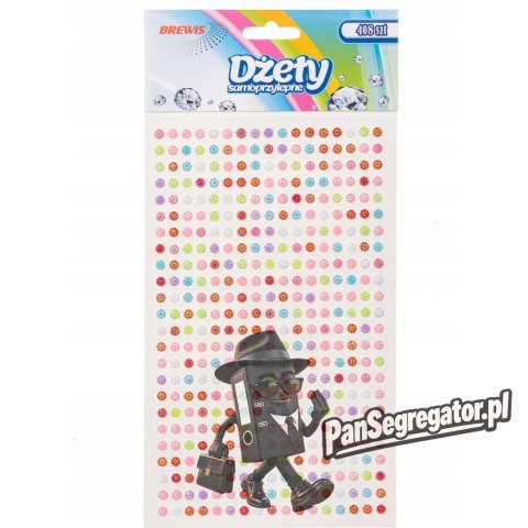Dżety samoprzylepne kwiatki 3mm 408szt. DS102 BREWIS