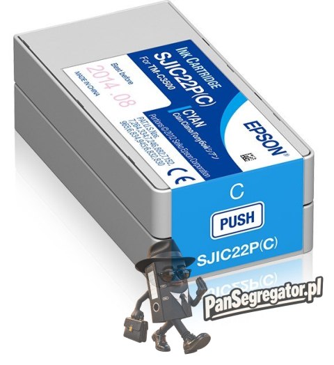 Epson SJIC22P(C): Ink cartridge for ColorWorks C3500 (Cyan)