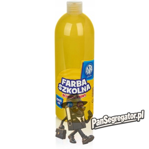 Farba plakatowa szkolna 1000ml żółta 301217053 ASTRA